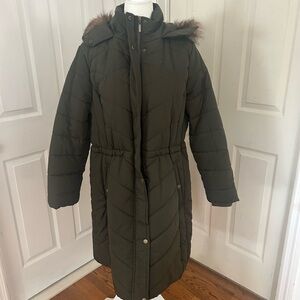 Ava & Viv Dark Olive Winter Coat